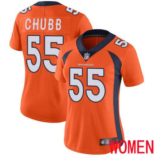 Women Denver Broncos #55 Bradley Chubb Orange Team Color Vapor Untouchable Limited Player Football NFL Jersey->women nfl jersey->Women Jersey